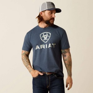 Ariat Liberty Usa Digi Camo T-Shirt Granatowe Polska | VISHZR-139