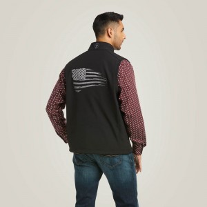 Ariat Logo 2.0 Patriot Softshell Vest Czarne Polska | EGOBHW-281