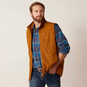 Ariat Logo 2.0 Softshell Vest Chestnut Embossed Polska | VUZHKN-289