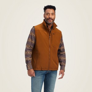 Ariat Logo 2.0 Softshell Vest Chestnut Polska | ZTAPJM-560