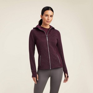 Ariat Lumina Full Zip Hoodie Mulberry Polska | EIQSJG-803