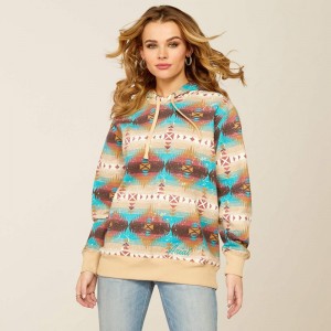 Ariat Lunas Hoodie Serrano Southwest Print Polska | FKPTQN-815