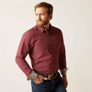 Ariat Macoy Stretch Modern Fit Shirt Czerwone Polska | VUYJFC-328