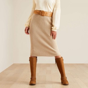 Ariat Malvern Skirt Oatmeal Heather Polska | BVIHJN-452