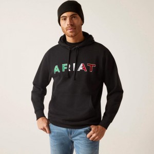 Ariat Mexico Hoodie Czarne Polska | DRYCBQ-058