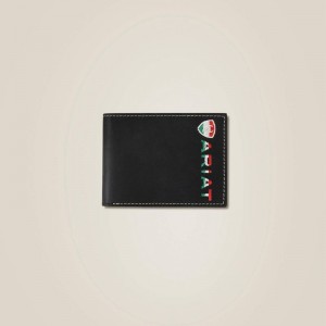 Ariat Mexico Logo Bifold Wallet Brązowe Polska | RSUBCA-172