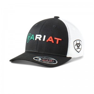 Ariat Mexico Logo Cap Czarne Polska | IYGAPB-632