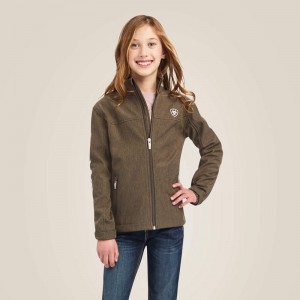 Ariat New Team Softshell Jacket Banyan Bark Heather Polska | RONWLG-046