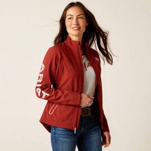 Ariat New Team Softshell Jacket Fired Brick Polska | LMPOCS-819