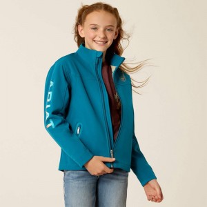 Ariat New Team Softshell Jacket Ocean Depths/Retro Ranch Print Polska | SOZGWI-635