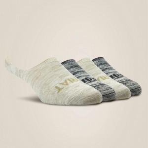 Ariat No Slip No Show Sock 4 Pair Multi Color Pack Heathered Neutrals Polska | RAIJXZ-691