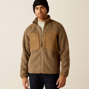 Ariat Odessa Sherpa Jacket Brindle Polska | VMXSTN-153