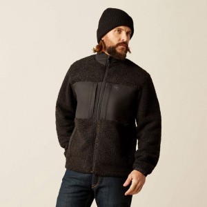 Ariat Odessa Sherpa Jacket Czarne Polska | VBCGPO-104