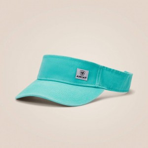 Ariat Offset Box Logo Visor Turkusowe Polska | BGPSYF-381