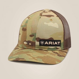 Ariat Offset Logo Cap Camo Polska | DUTGYS-854