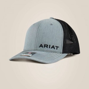 Ariat Offset Logo Cap Gray Polska | WOQATC-741