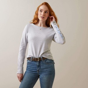 Ariat Olema Top Heather Gray Polska | YAUNKD-432