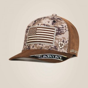 Ariat Patriot Snapback Cap Brązowe Polska | VPDOCT-832