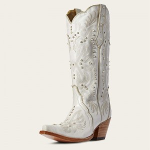 Ariat Pearl Western Boot Białe Polska | WXJMTY-152