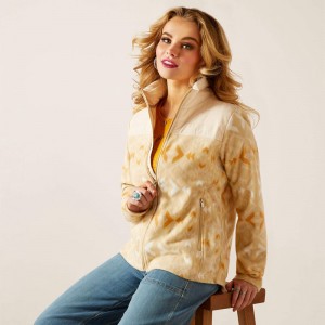 Ariat Prescott Fleece Jacket Sand Dune Print Polska | DLZCKU-518