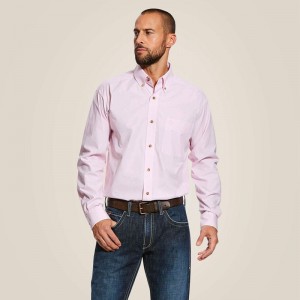 Ariat Pro Series Dayne Mini Stripe Shirt Różowe Polska | UZLVHY-629