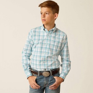 Ariat Pro Series Edward Classic Fit Shirt Ciemny Niebieskie Polska | MLZKQT-092