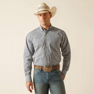 Ariat Pro Series Ewan Classic Fit Shirt Aqua Polska | KEDWRV-952