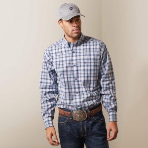 Ariat Pro Series Norbert Classic Fit Shirt Białe Polska | AHCSZK-719