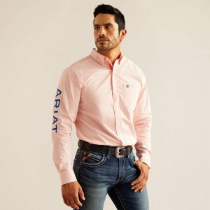 Ariat Pro Series Team Gerson Fitted Shirt Pomarańczowe Polska | DAQTSV-641