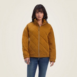 Ariat Quilted Jacket Brązowe Polska | ZLAOPC-412