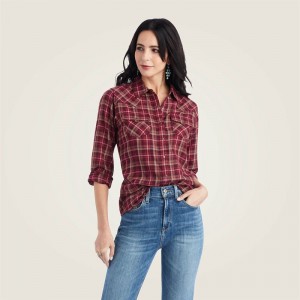 Ariat Real Trail Blaze Shirt Trailblaze Plaid Polska | MYGFCS-065