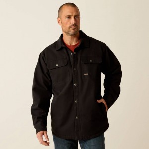 Ariat Rebar Canvas Shirt Jacket Czarne Polska | KUAZVE-056