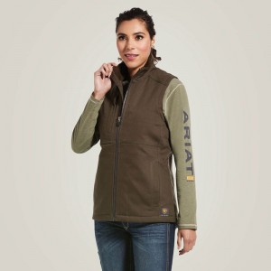 Ariat Rebar Duracanvas Insulated Vest Wren Polska | OZFGJX-102