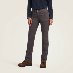 Ariat Rebar Durastretch Made Tough Double Front Pant Szare Polska | VUKAEJ-793