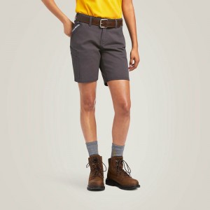 Ariat Rebar Durastretch Made Tough Short Szare Polska | GCMJKL-890