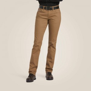 Ariat Rebar Durastretch Made Tough Straight Leg Pant Khaki Polska | YARMZC-905