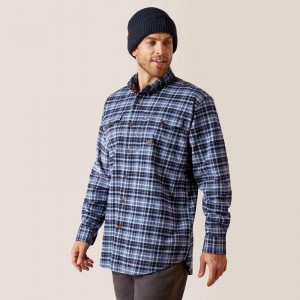 Ariat Rebar Flannel Durastretch Work Shirt Allure Plaid Polska | LJOPGI-043