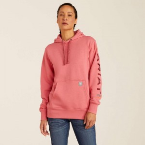 Ariat Rebar Graphic Hoodie Czerwone Polska | WNYPHJ-840