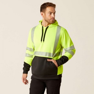 Ariat Rebar Hi-Vis Hoodie Żółte Polska | MRNBAU-610