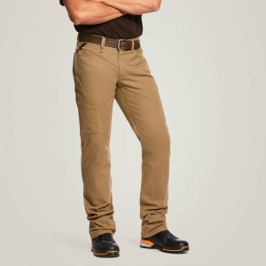 Ariat Rebar M4 Low Rise Durastretch Made Tough Stackable Straight Leg Pant Khaki Polska | UQSCYO-453