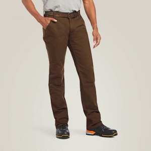 Ariat Rebar M4 Low Rise Durastretch Made Tough Double Front Stackable Straight Leg Pant Wren Polska | EQKCMI-876