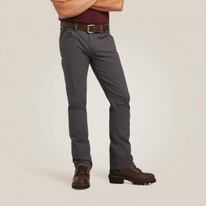 Ariat Rebar M7 Durastretch Made Tough Straight Pant Szare Polska | ZWFARI-840