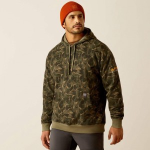 Ariat Rebar Workman Shard Hoodie Jasny Camo Polska | BPJCWI-231