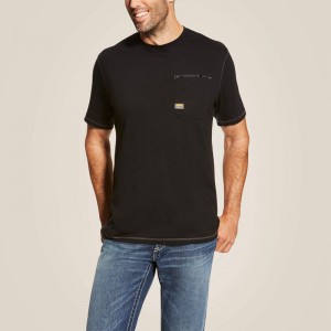 Ariat Rebar Workman T-Shirt Czarne Polska | KHPZMV-215