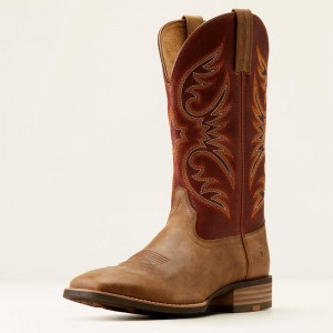 Ariat Ricochet Cowboy Boot Sandstorm/Roasted Chestnut Polska | AJVPNE-941