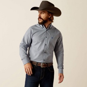 Ariat Rider Fitted Shirt Głęboka Niebieskie Polska | UEPQVI-035