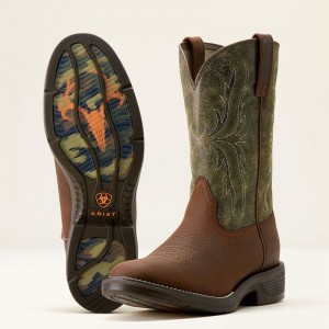 Ariat Ridgeback Round Toe Cowboy Boot Zielone Polska | GDFQJH-240