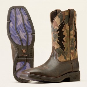 Ariat Ridgeback Venttek Western Boot Brązowe Polska | KIEOXZ-748