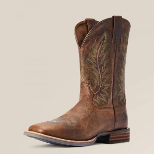 Ariat Ridin High Western Boot Brązowe Polska | GXQDVO-256