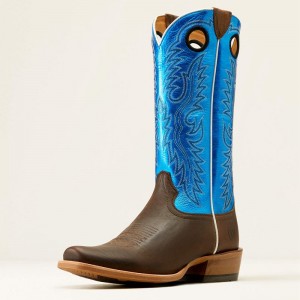 Ariat Ringer Cowboy Boot Niebieskie Polska | UZLYNC-589